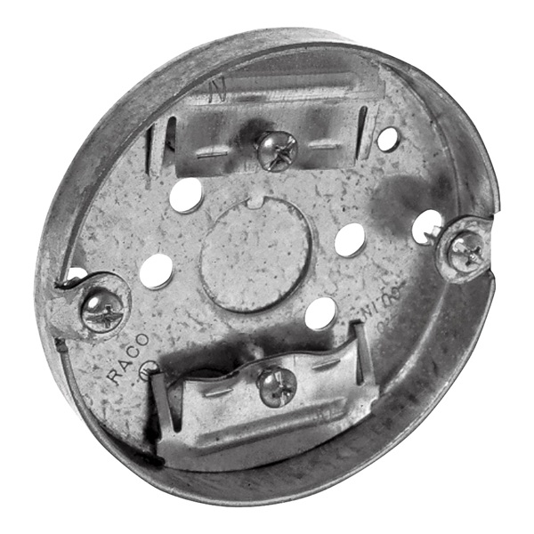 Orbit 3PB-NM Pancake Box, 1/2 in L, 3-3/8 in W, Round, Steel, Gray - 1