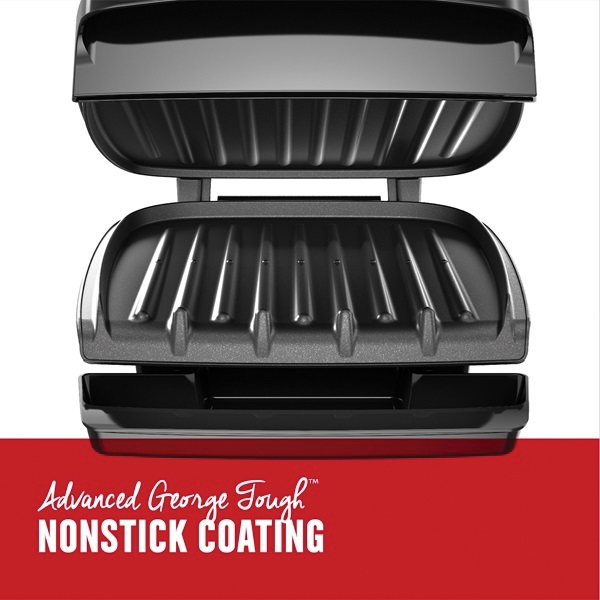 George Foreman GR340FB Plate Grill, 1000 W, 120 V, Metal/Plastic, Black - 3