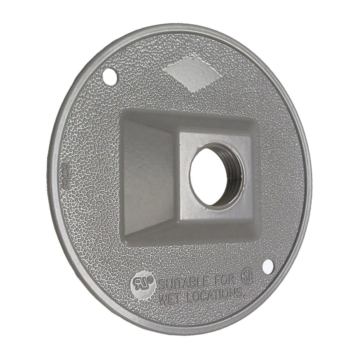 5193-0 Cover, 4-1/8 in Dia, 4-1/8 in W, Round, Metal, Gray, Powder-Coated