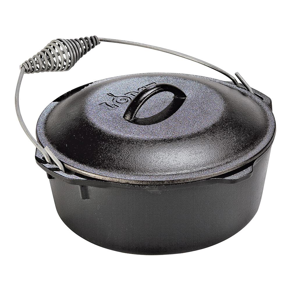 L10DO3 Dutch Oven, 7 qt, Cast Iron, Black, Spiral Grip Handle