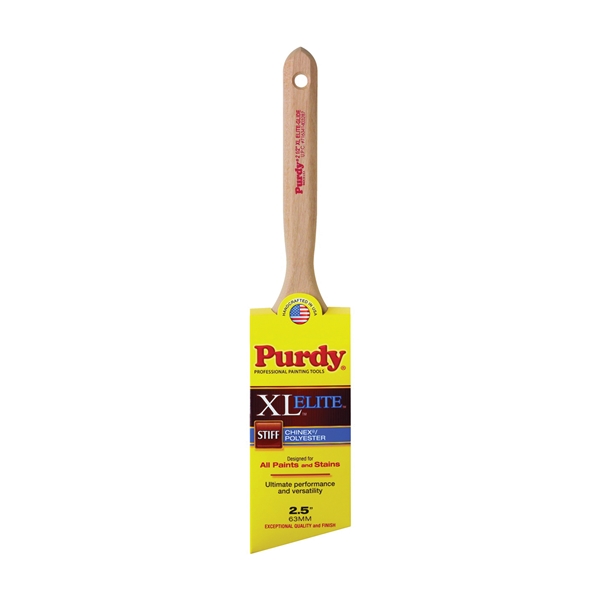 152525 Trim Brush, Natural Hardwood Handle, 2-1/2 in W, Nylon/Polyester Bristle, Fluted Handle