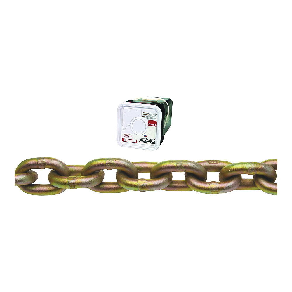 0510526 Transport Chain, 5/16 in, 50 ft L, 4700 lb Working Load, 70 Grade, Carbon Steel