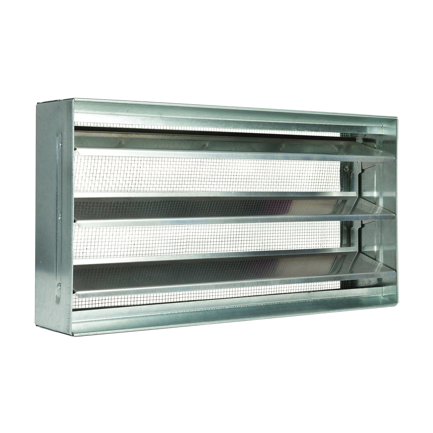 BVSII Foundation Vent, 15-3/8 in W, 8 in H, 73 sq-in Net Free Ventilating Area, Aluminum, Silver