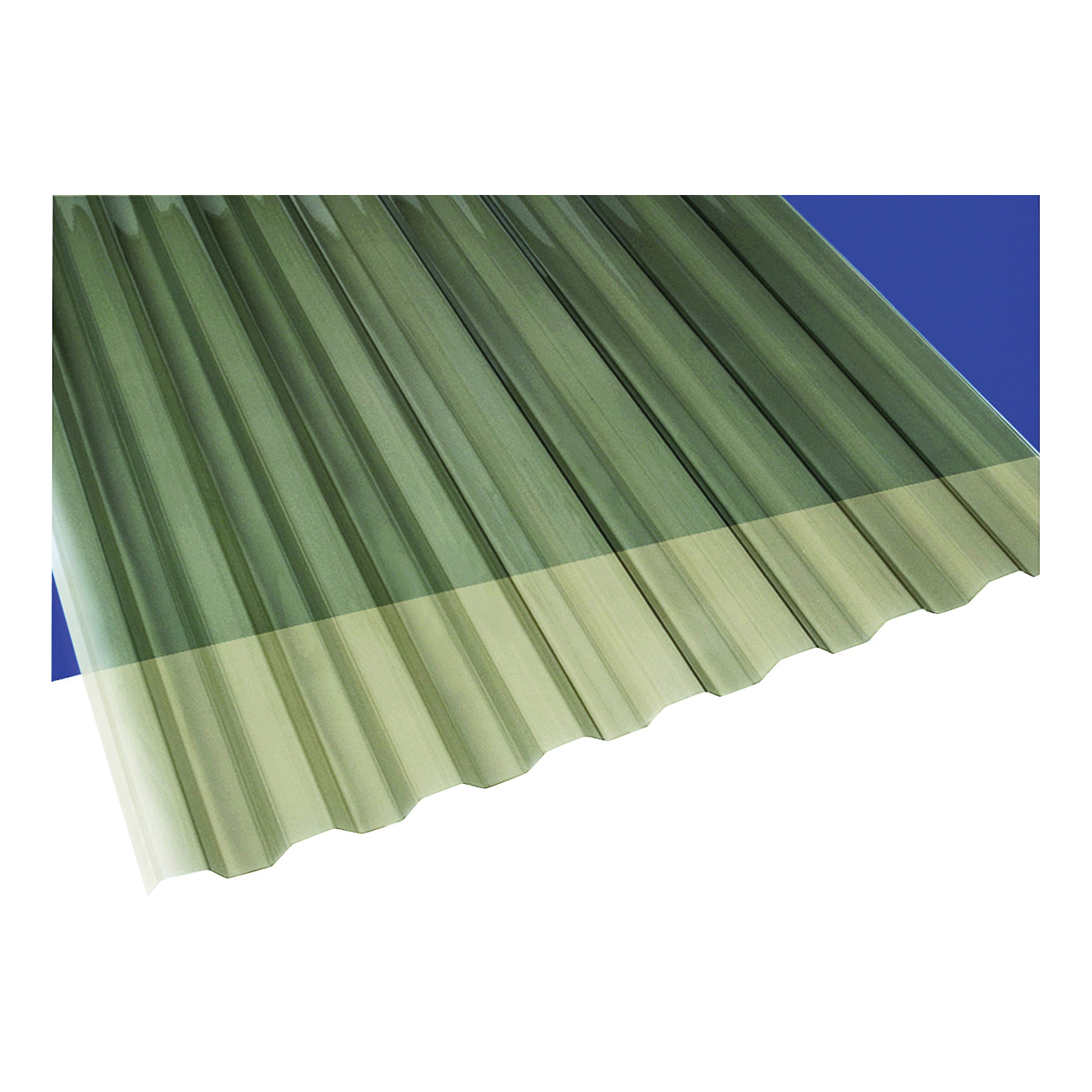 101930 Corrugated Panel, 10 ft L, 26 in W, Greca 76 Profile, 0.032 in Thick Material, PVC, Gray