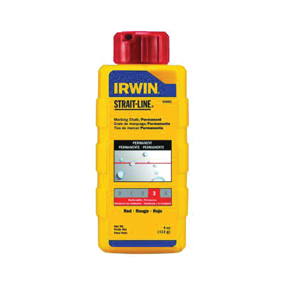 IRWIN 64802 Marking Chalk Refill, Red, Permanent, 4 oz