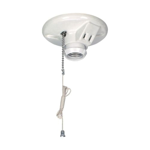 669-SP Lamp Holder, 125 VAC, 660 W, Porcelain Housing Material, White