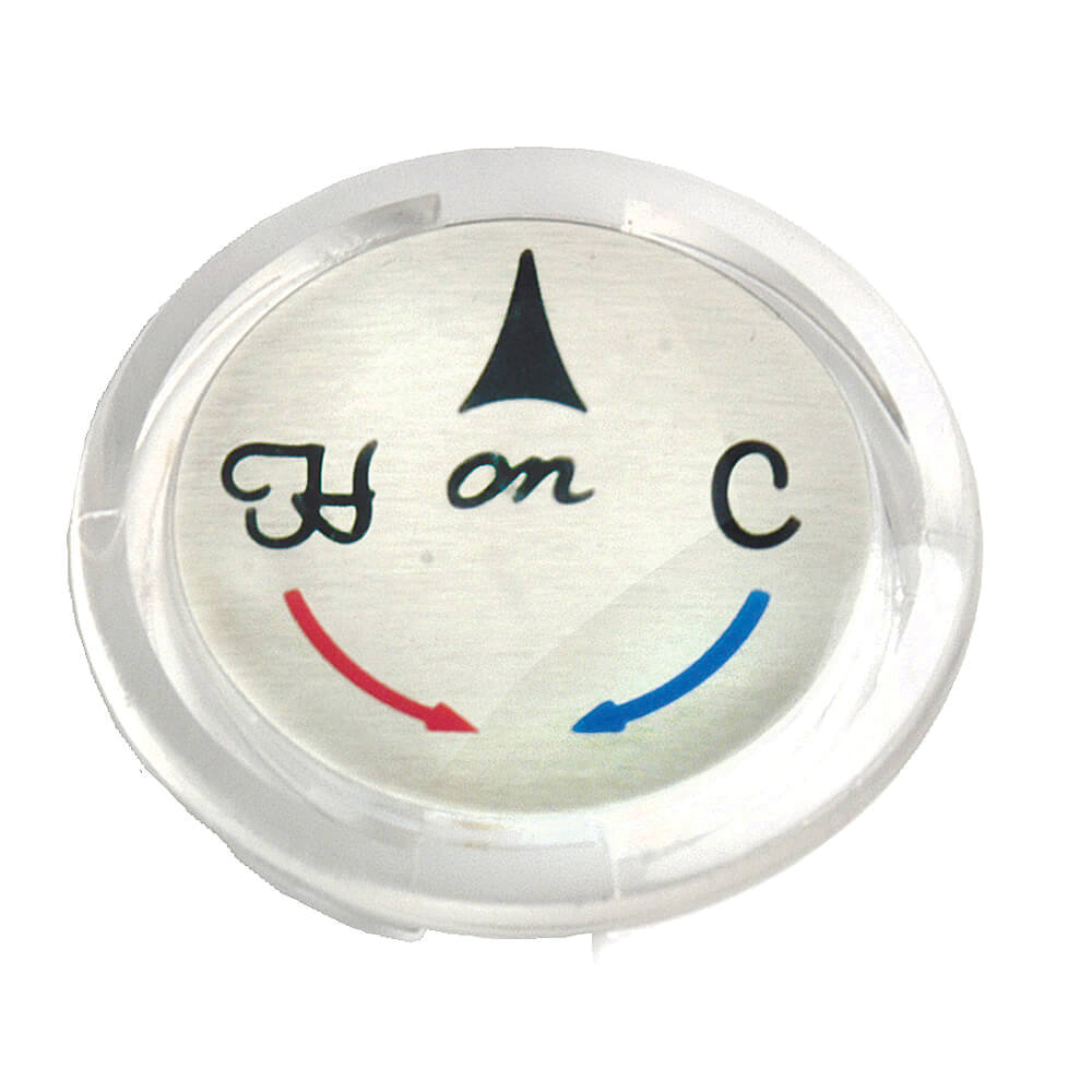 80970 Faucet Index Button, 1-5/16 in OD, Acrylic