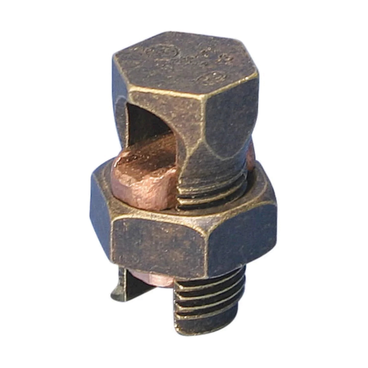 ESB2 Split Bolt Connector, 6 to 2 AWG Wire, Silicone Bronze Alloy, Tin-Plated