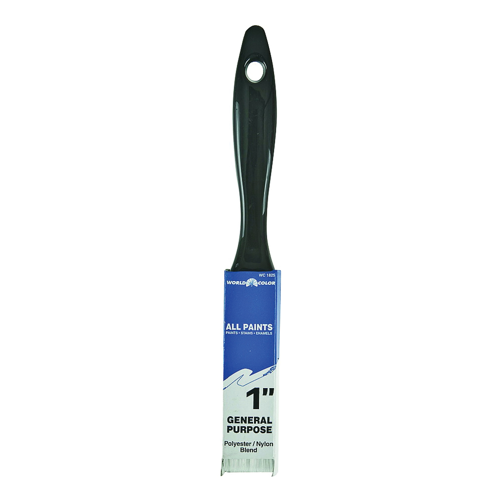 1825-1 Paint Brush, 1 in W, 2-1/4 in L Bristle, Nylon/Polyester Bristle, Varnish Handle