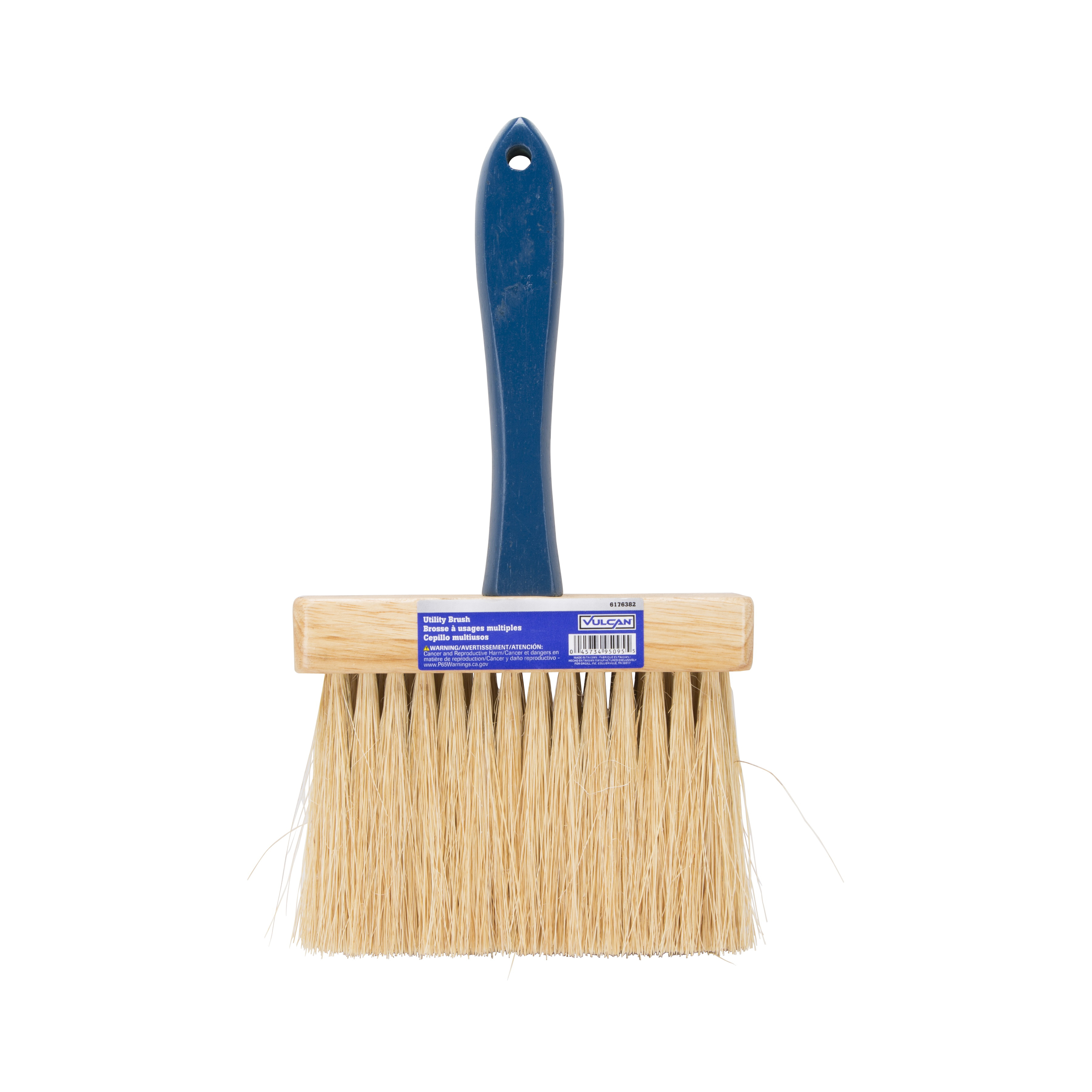 C01426 Concrete Brush, 8-1/4 in W Brush, Tampico Bristle, Beige Bristle, Wood Handle