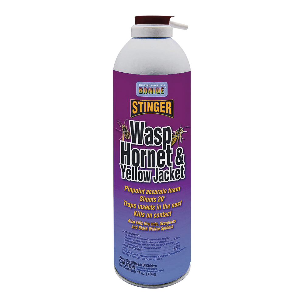 629 Hornet and Yellow Jacket Killer Foam, Liquid, Spray Application, 15 oz Aerosol Can
