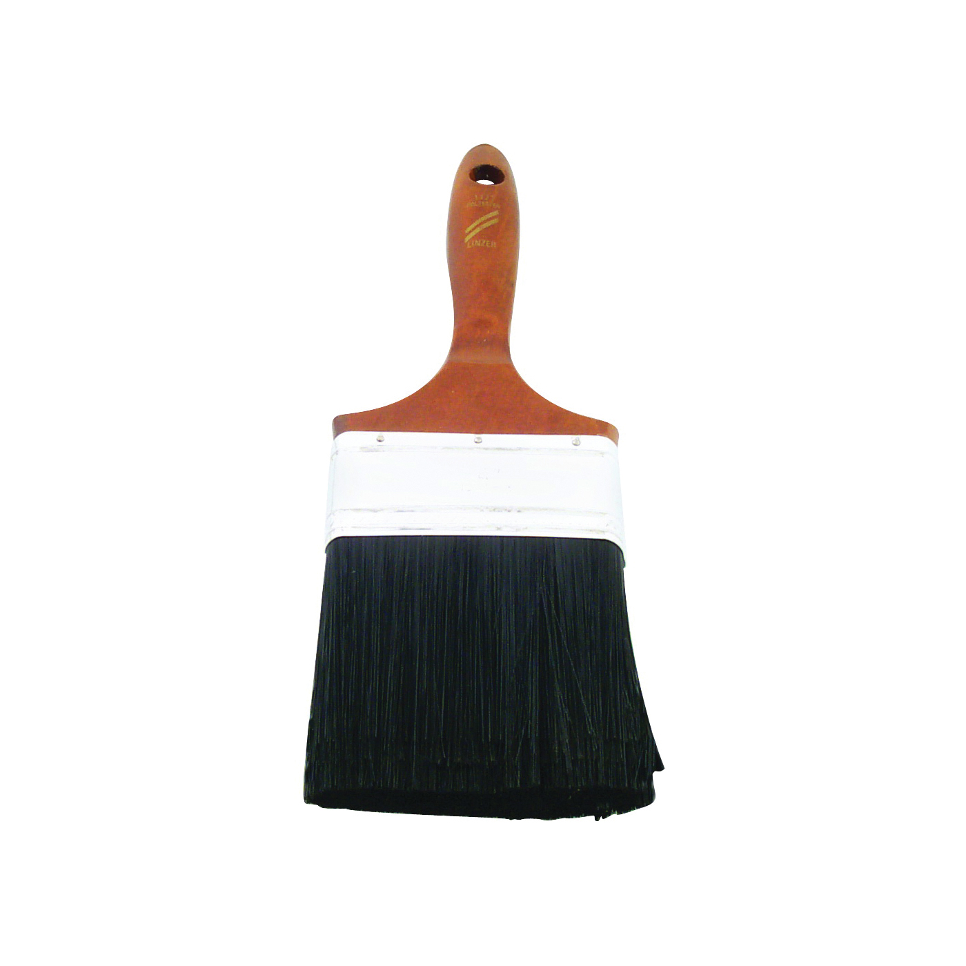 WC1123-4 Paint Brush, Walnut, Wood Handle, 4 in W, 3-1/2 in L Bristle, Polyester Bristle, Beaver Tail Handle