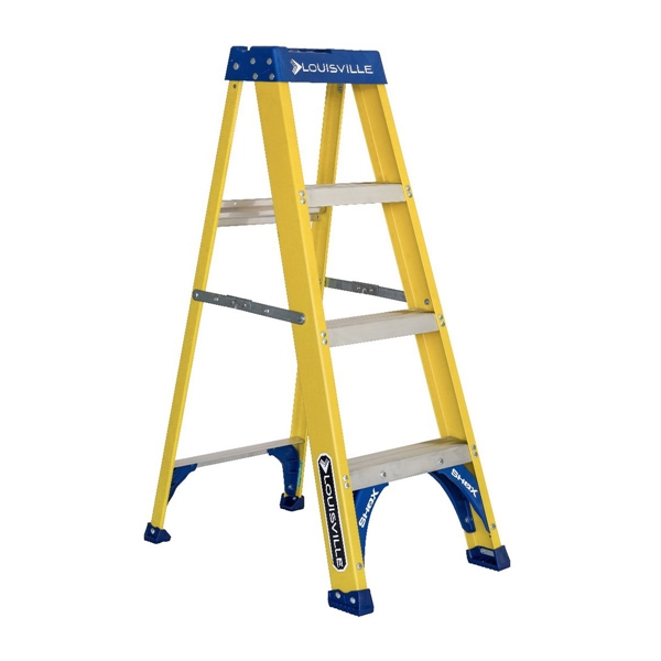 FS2004 Step Ladder, 4 ft H, Type I Duty Rating, Fiberglass, 250 lb
