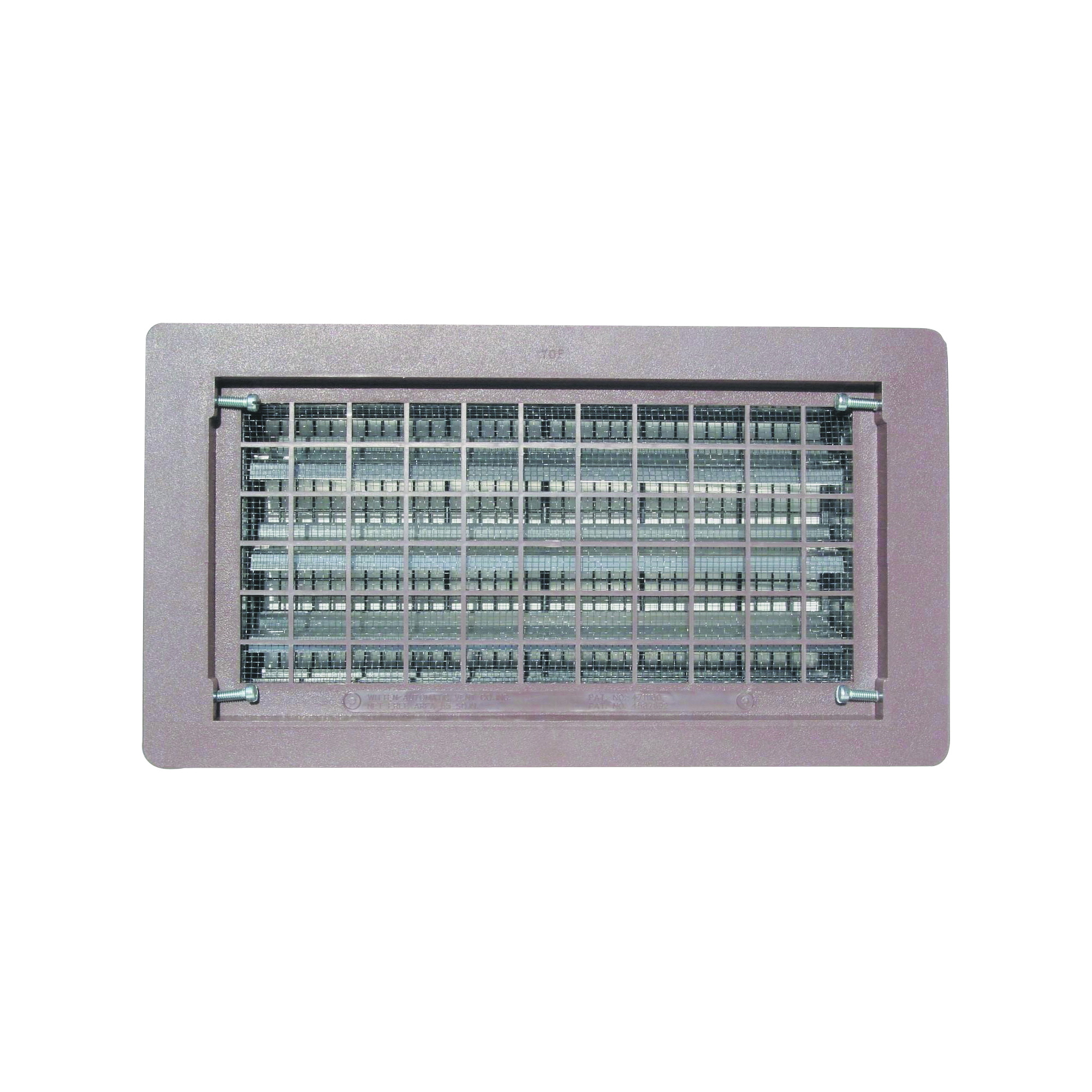 306 Series B-E BROWN MB Foundation Vent, 16 in W, 8 in H, 68 sq-in Net Free Ventilating Area, Mesh Grill