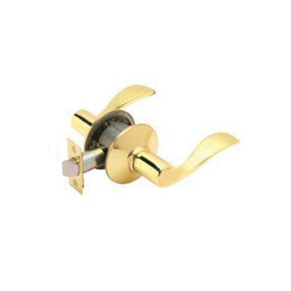 Schlage Accent Series F10V ACC 605 Passage Lever, Mechanical Lock, Bright Brass, Lever Handle, Metal, Residential - 2