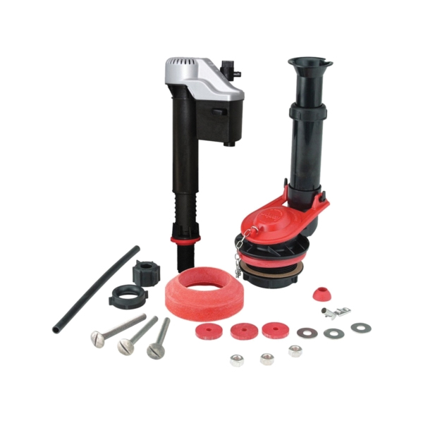4010MP/PK Universal Toilet Repair Kit, Plastic/Rubber, Black/Red