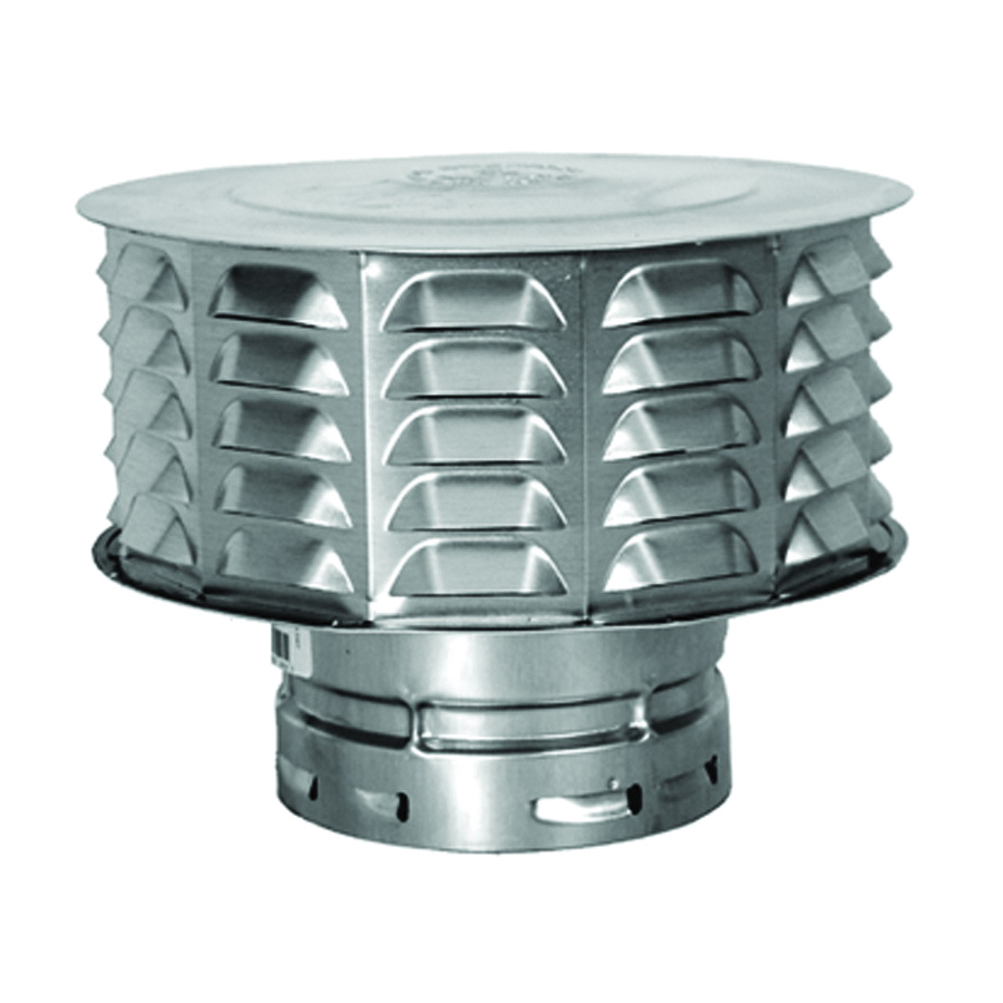 5ECW Vent Cap, 5 in Connection, Snap-Lock, Aluminum, Galvanized
