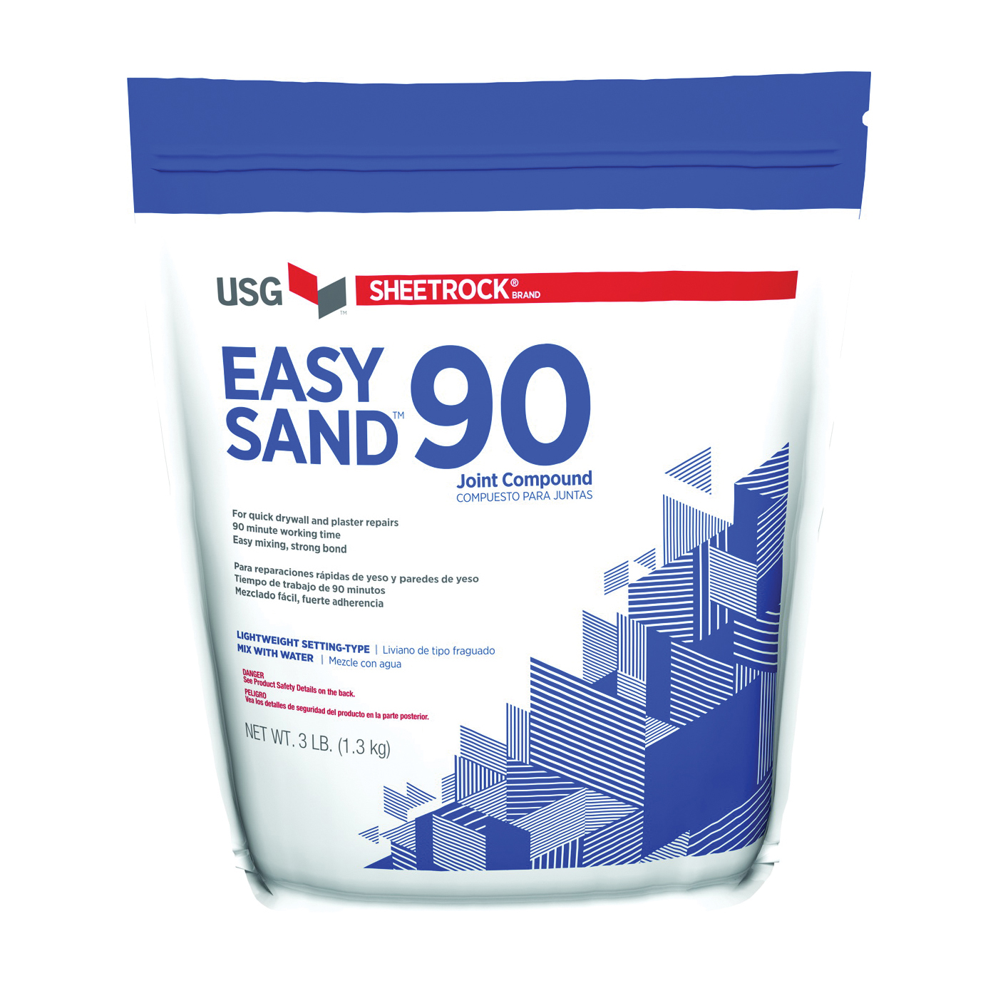 Easy Sand 90 384025 Joint Compound, Powder, Natural, 3 lb Bag