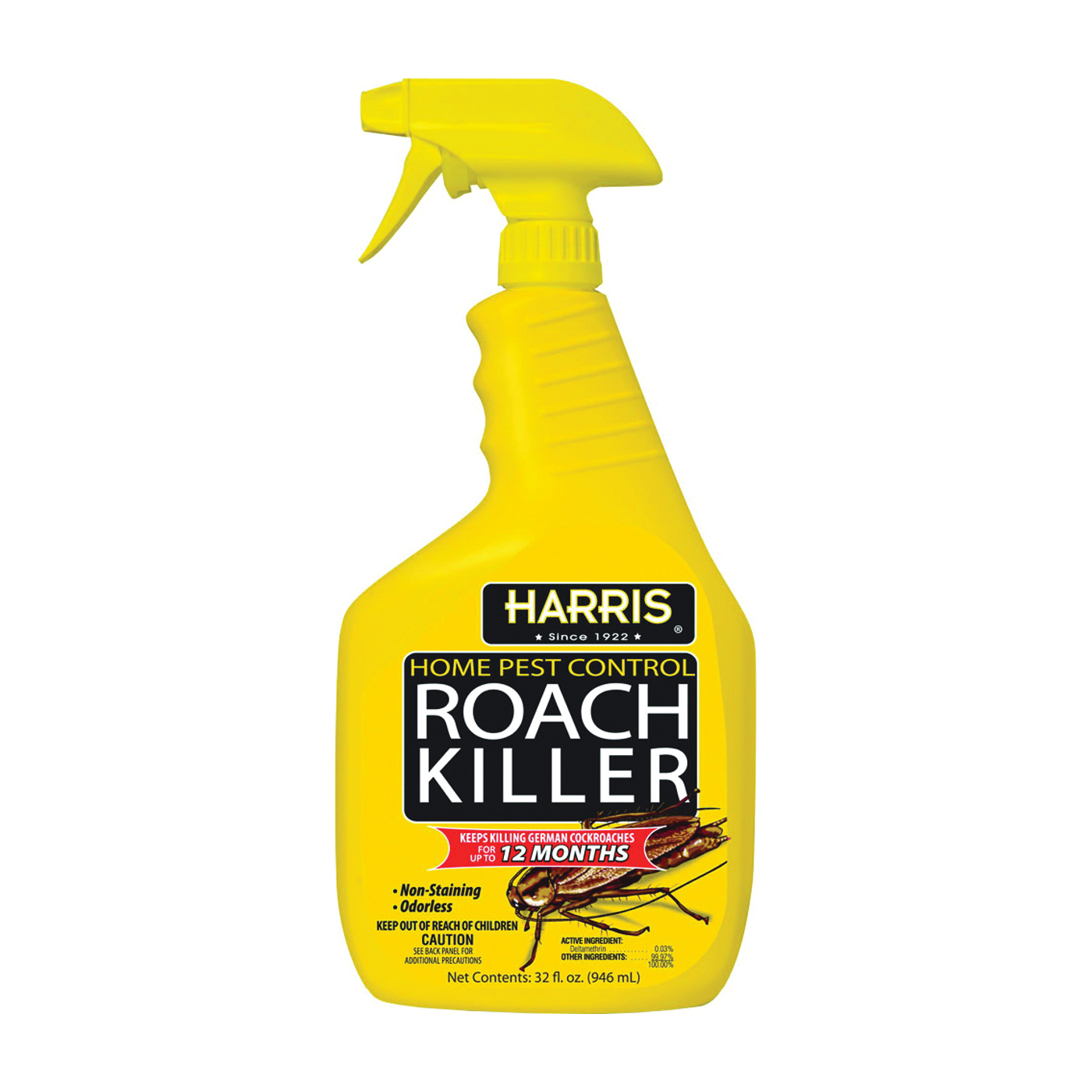HRS-32 Roach Killer, Liquid, Spray Application, Indoor, 32 oz Bottle