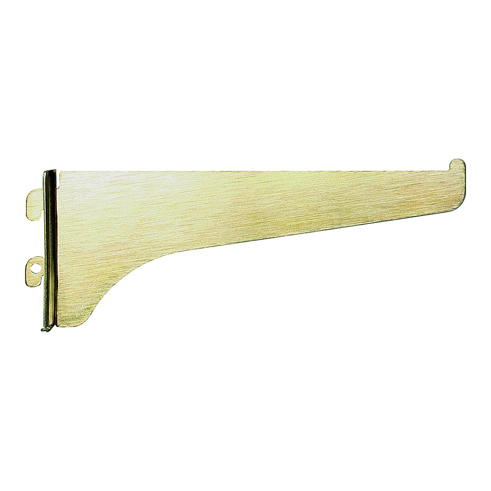 180 BR 10 Shelf Bracket, 10 in L, Steel, Brass