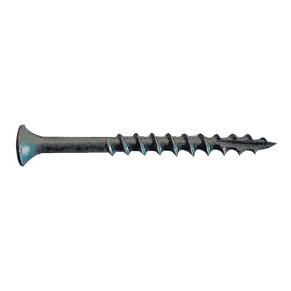 0341154 Deck Screw, #9 Thread, 2-1/2 in L, T25 Drive Size, Carbon Steel, Bugle Head, Star Drive, Type 17 Slash Point, Carbon , 350/PK, Green