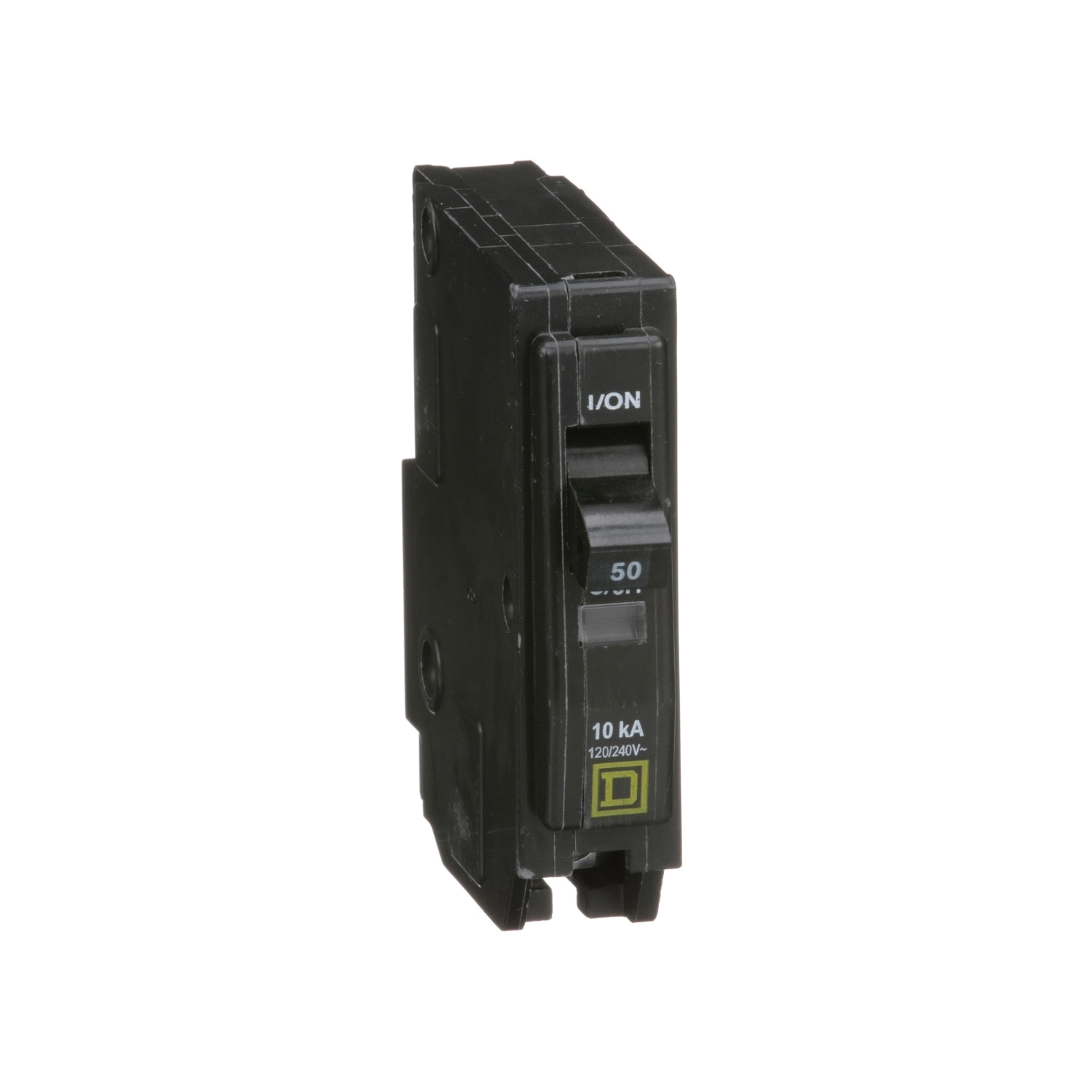 QO150CP Miniature Circuit Breaker, 50 A, 1-Pole, 120/240 VAC, 48 VDC, Fixed Trip, Plug Mounting