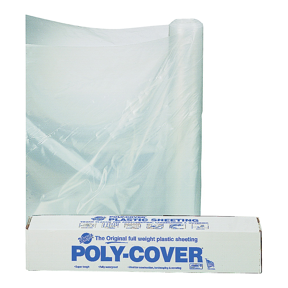 4X6-C Poly Film, 100 ft L, 6 ft W, 4 mil Thick, Clear