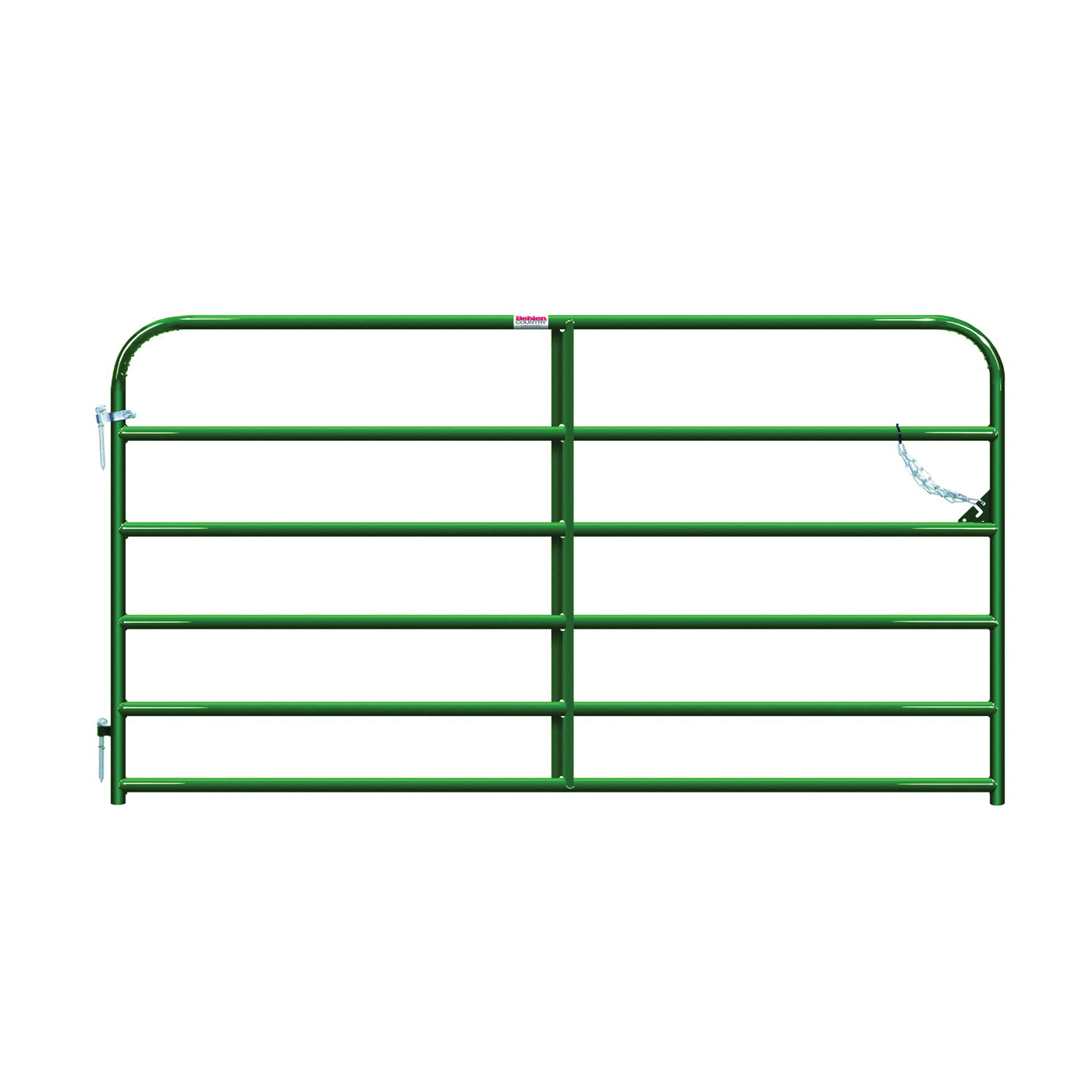 40130082 Utility Round Corner Gate, 8 ft W Gate, 50 in H Gate, 20 ga Frame Tube/Channel, Steel Frame