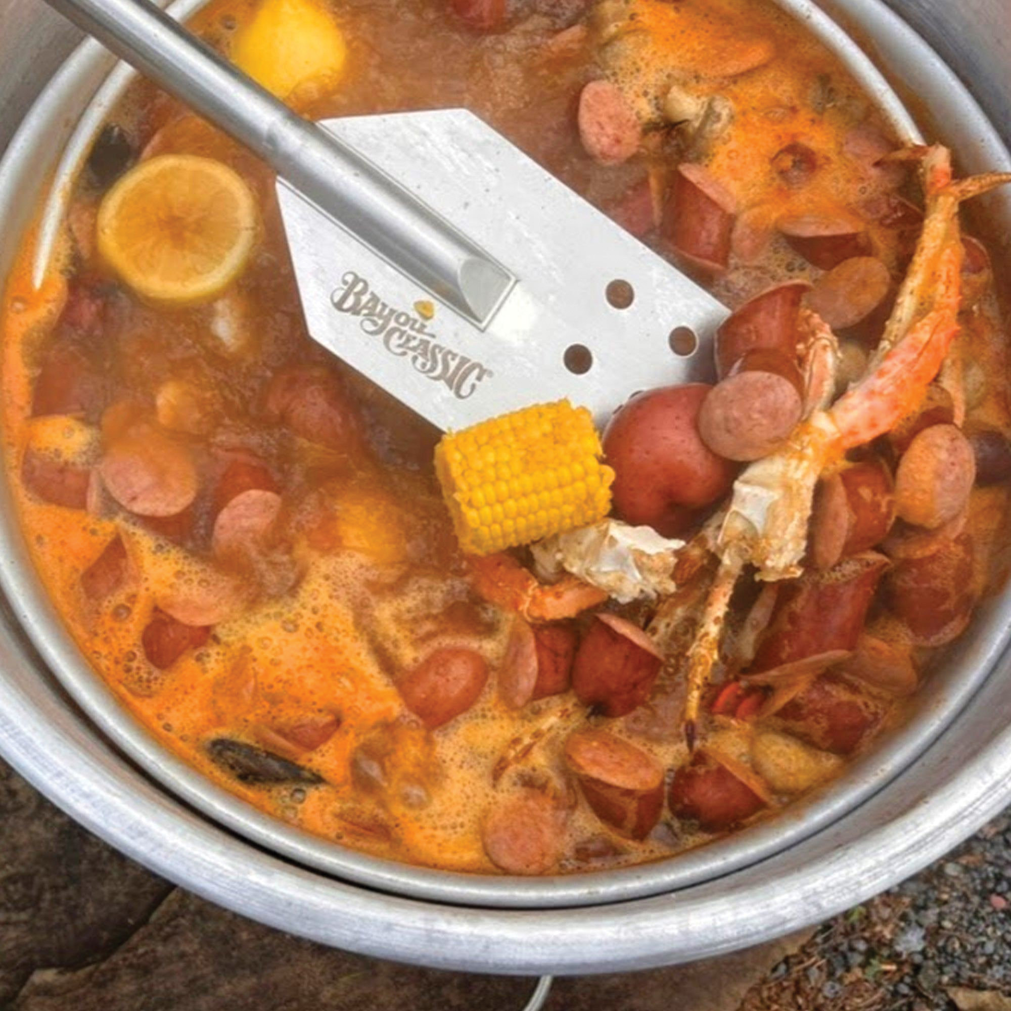 Bayou Classic 1042 Stir Paddle, 4 in W Blade, 42 in OAL, Stainless Steel Blade - 3