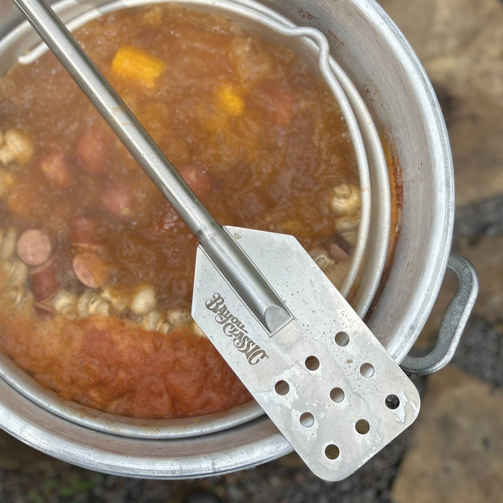 Bayou Classic 1042 Stir Paddle, 4 in W Blade, 42 in OAL, Stainless Steel Blade - 4