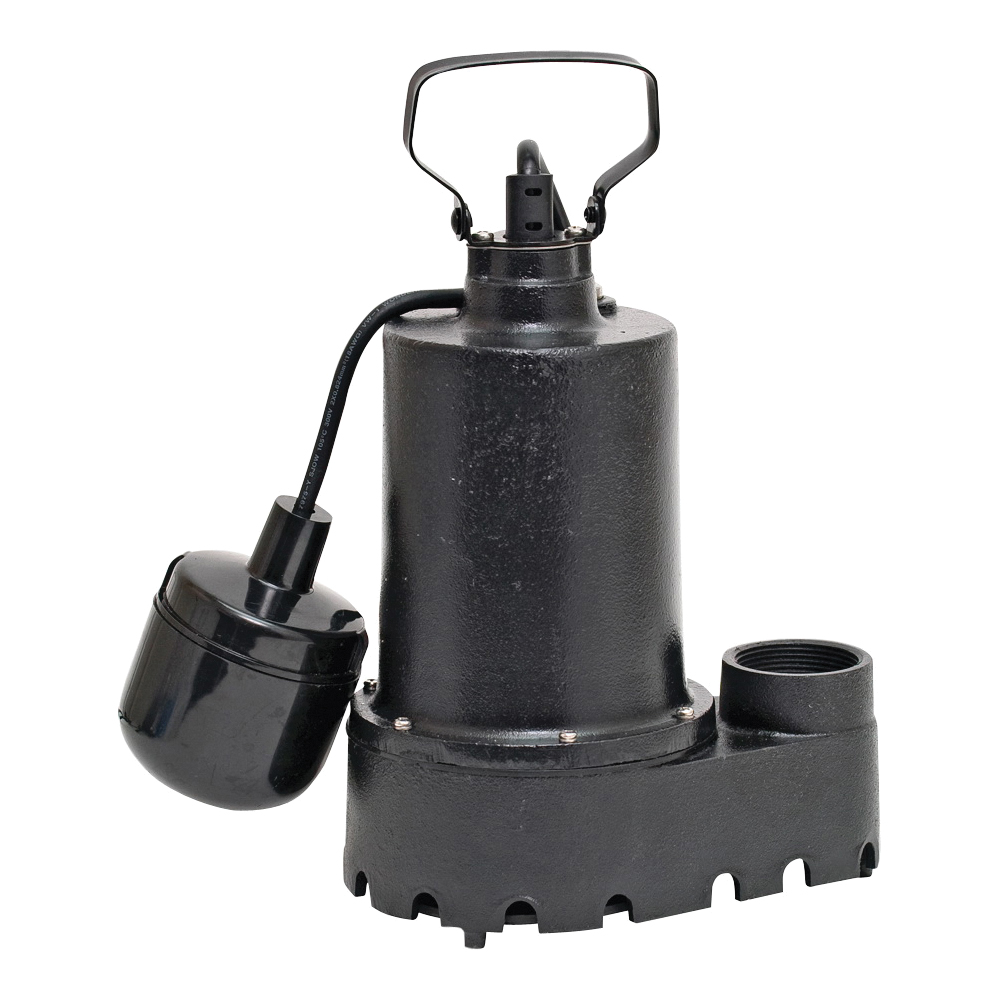 92331 Sump Pump, 4.1 A, 120 V, 1/3 hp, 1-1/2 in Outlet, 2760 gph, Cast Iron