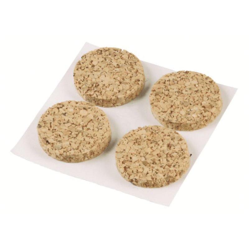 9962 Surface Gard Adhesive Pad, Cork, Brown, 1/2 in Dia, Round
