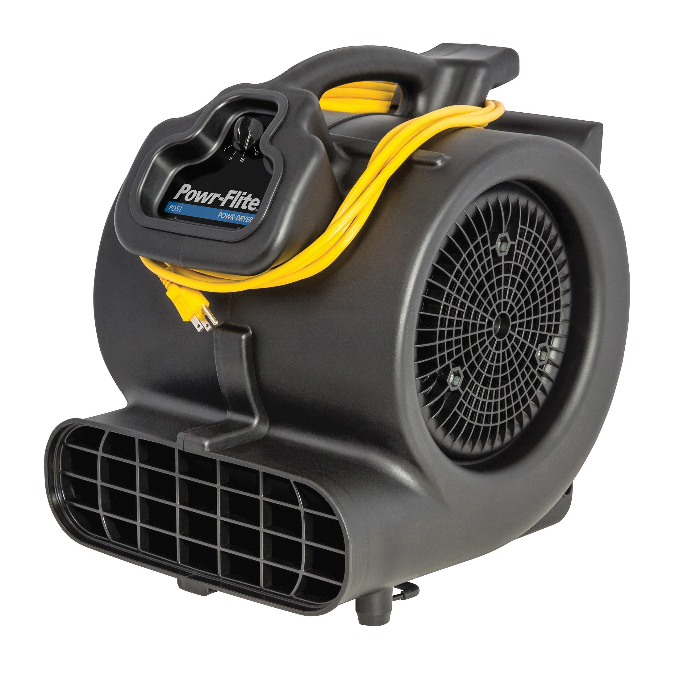 PDS1 Power Dryer, 120 V, 3800 fpm Air, Copolymer/Polypropylene, Black
