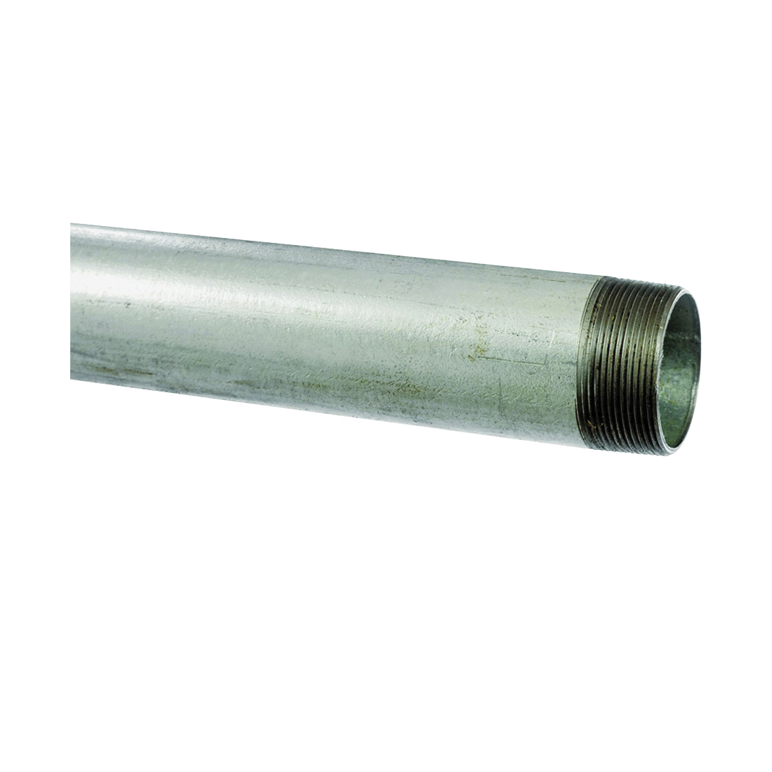 GALV-1 Pipe, 1 in, 10 ft L, Threaded, SCH 40 Schedule, Steel, 150 psi Pressure