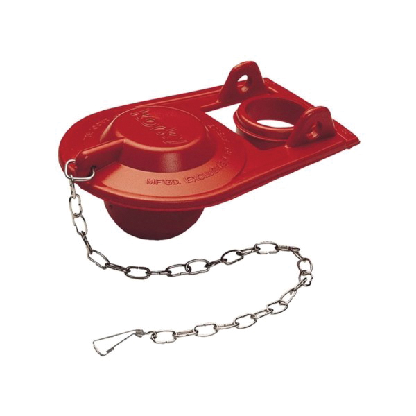 2000BP Toilet Flapper, Chlorazone Rubber, Red, For: Old 5 and 7 gal per Flush Toilets