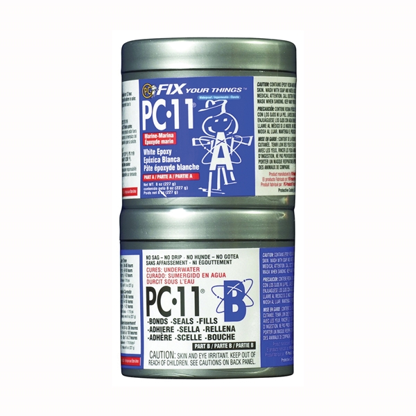 PC-11 Marine-Grade PC-11 1/2 LB. Epoxy Adhesive, White, Paste, 0.5 lb Jar