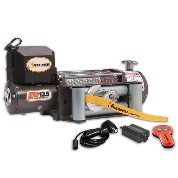 Keeper KW13122 Winch, Electric, 12 VDC, 13,500 lb - 2