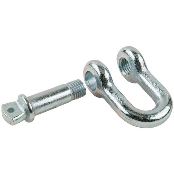 Keeper KWA14617 Bow Shackle, 3/4 in, 42,000 lb Working Load, Steel, Zinc