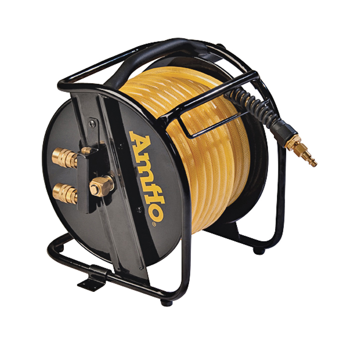 Amflo 545HR-RET Air Hose Reel, 3/8 in Hose, 75 ft L Hose, Polyurethane - 1