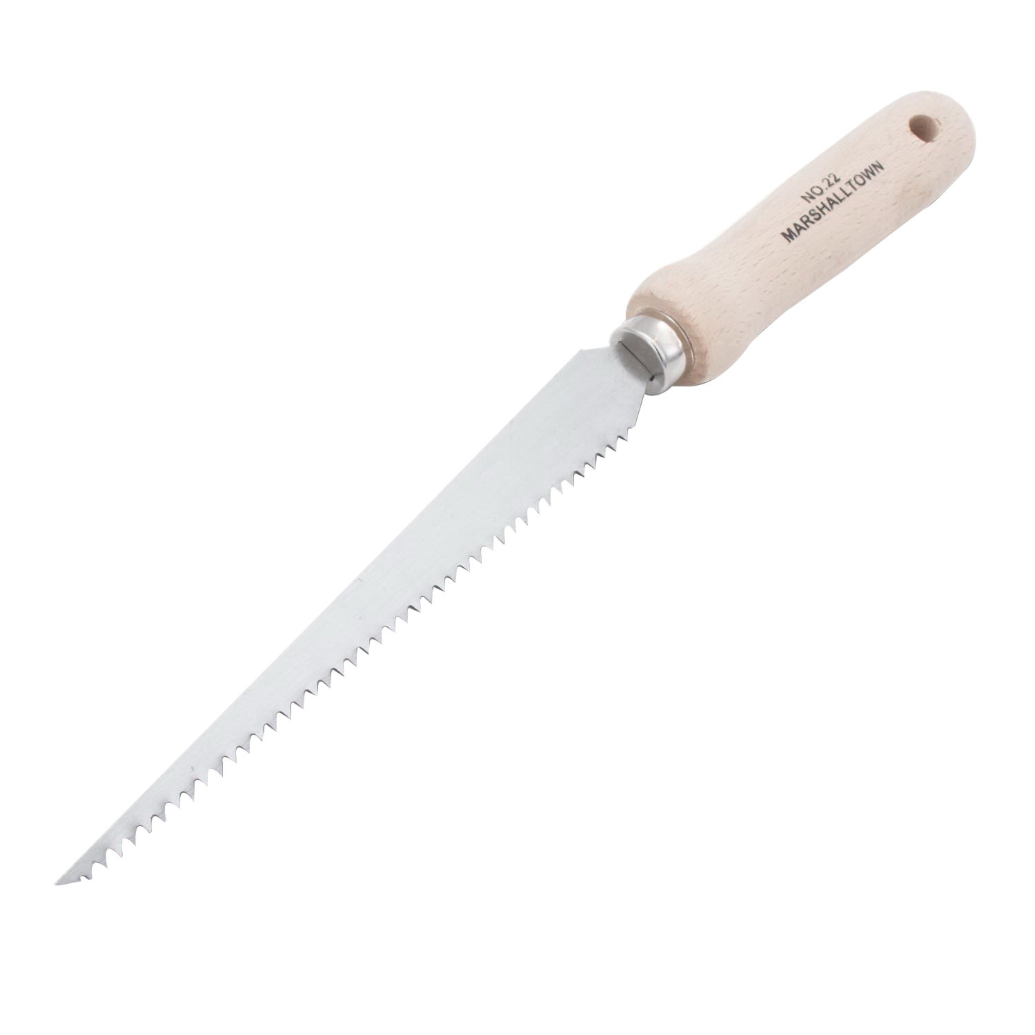 22 Drywall Utility Saw, 6 in L Blade, HCS Blade, 8 TPI, Semi-Contour Handle, Hardwood Handle