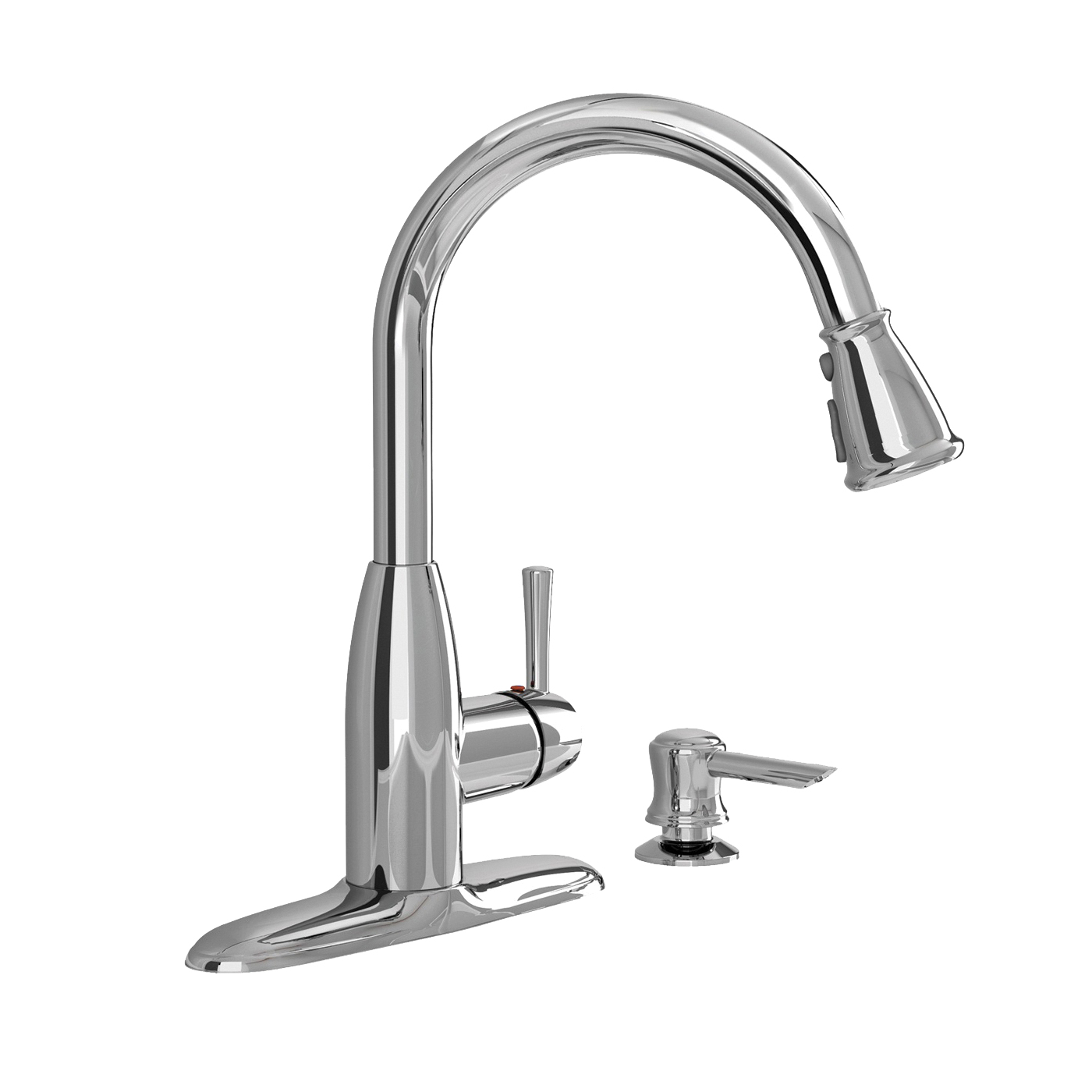 McKenzie Series 9012.301.002 Kitchen Faucet with Soap Dispenser, 1.8 gpm, 1-Handle, Zinc, Deck