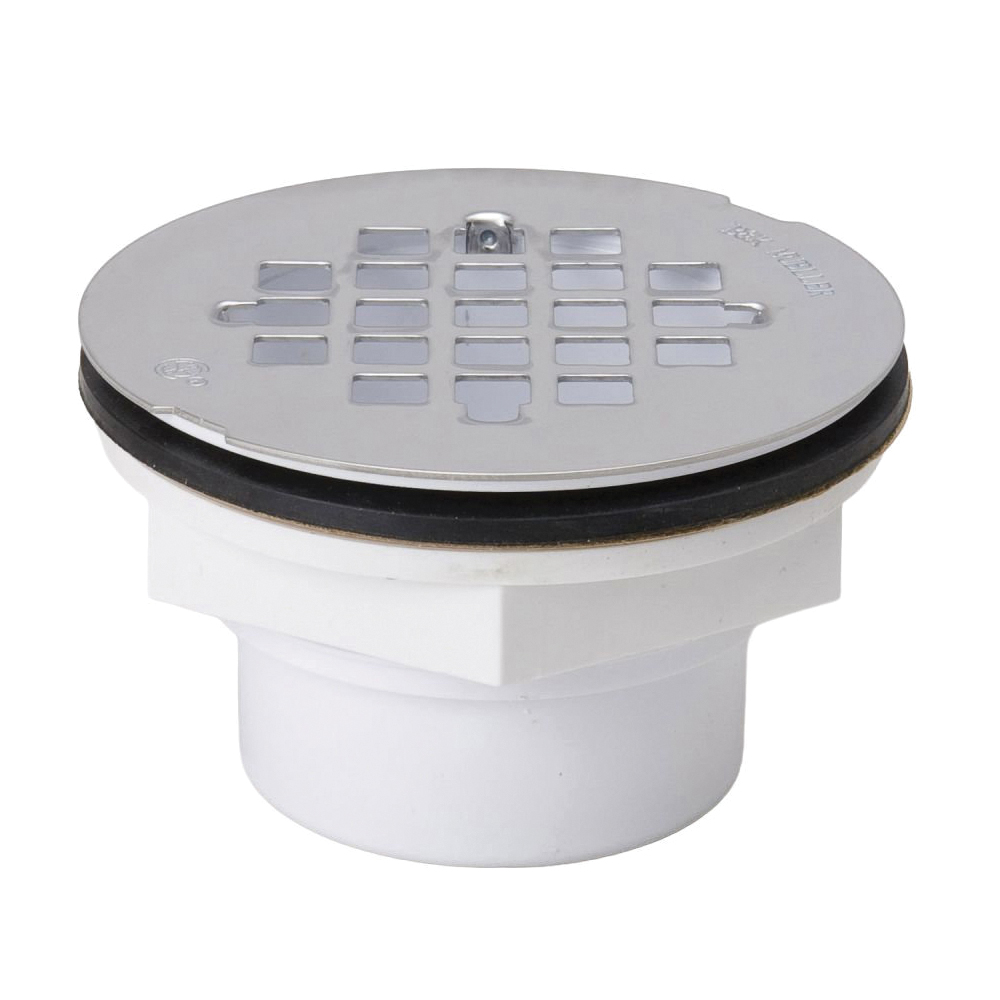 133-106 Shower Drain, Plastic, For: 2 in DWV or SCH 40 ABS or PVC Pipes