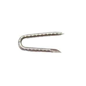 0079095 Series Fence Staple, 1-1/2 in L, Electro-Galvanized, 1/4 in W Crown, 9 ga