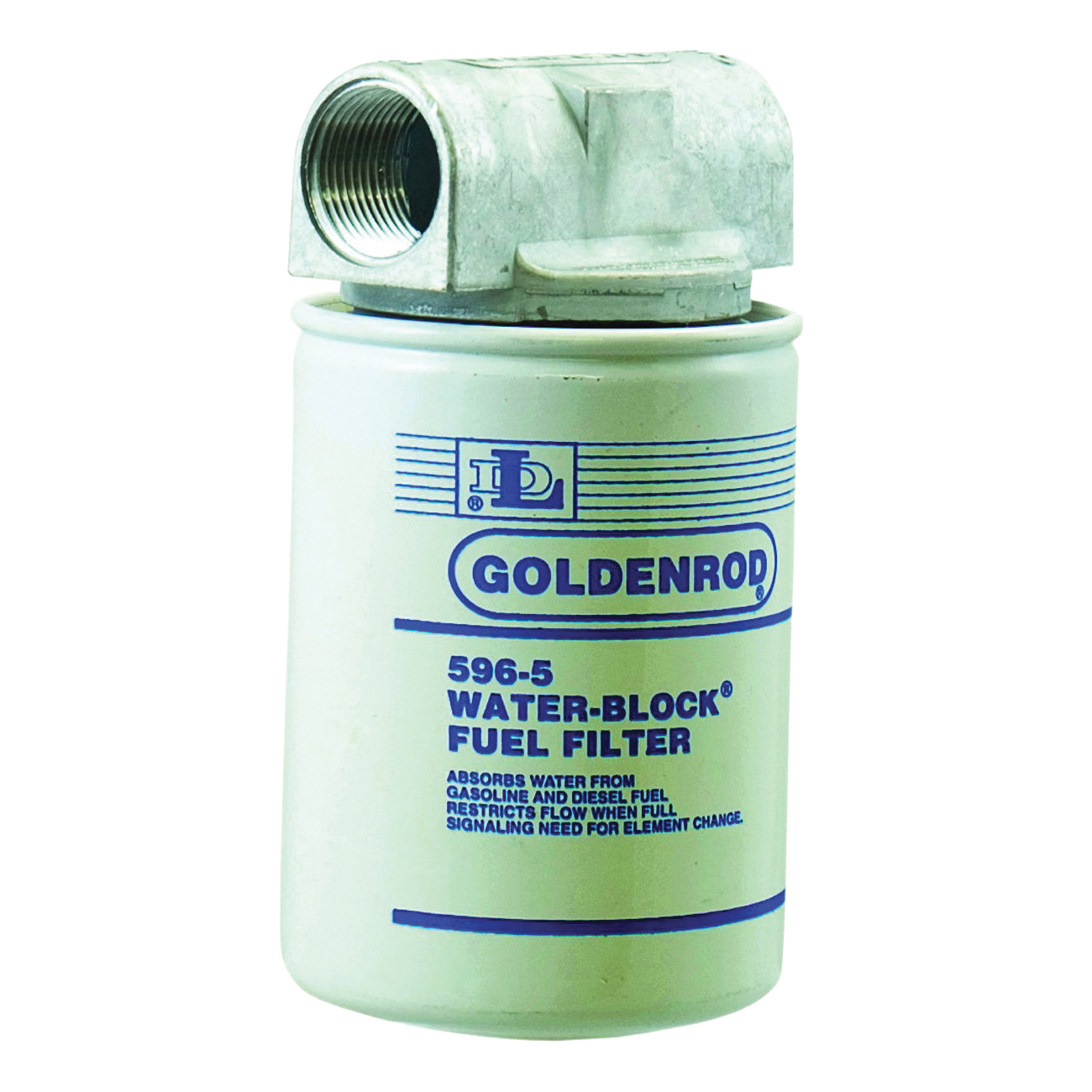 Goldenrod Water Block 596 Fuel Filter, 1 in Connection, NPT, 25 gpm