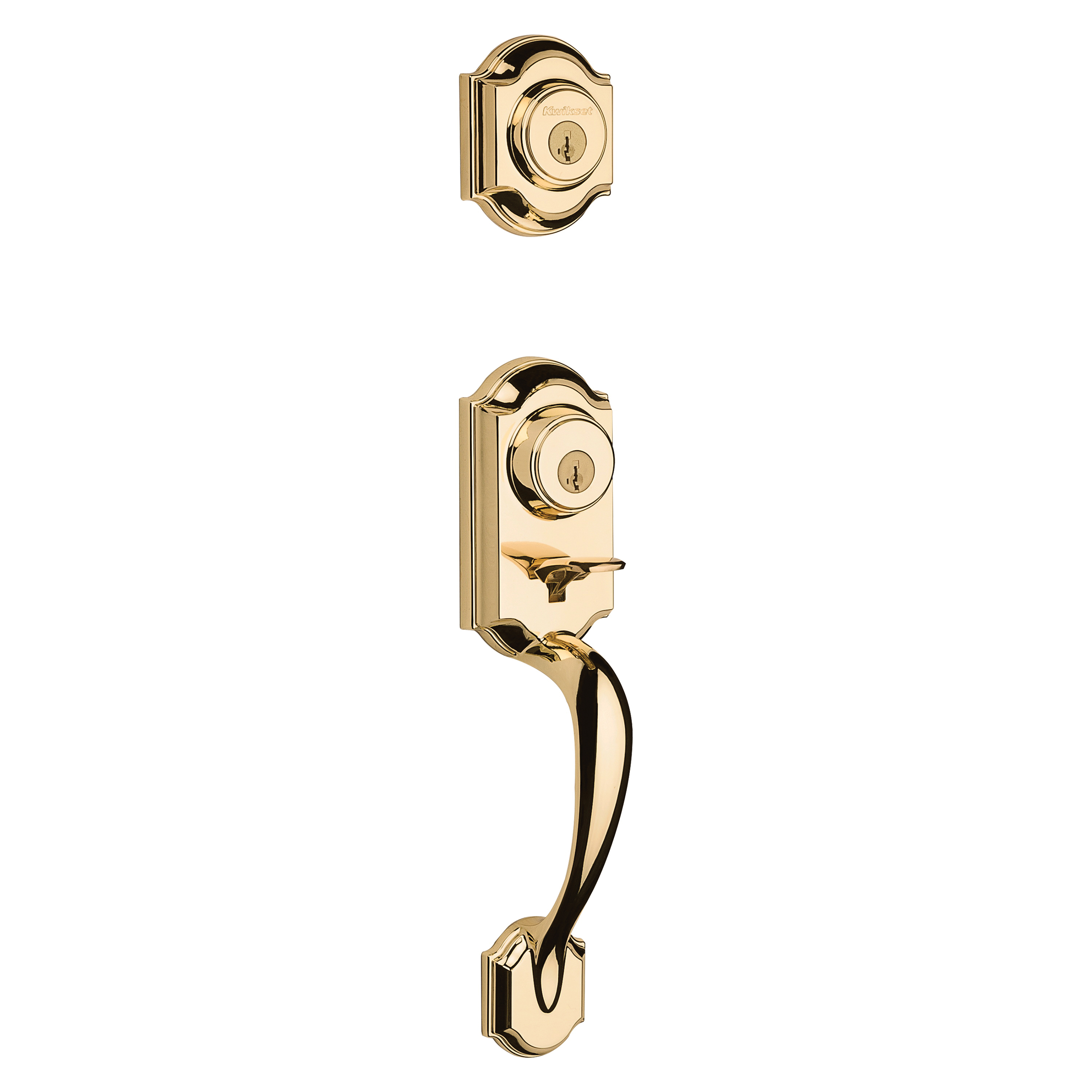 95530-017 Combination Lockset, Polished Brass, Knob Interior Handle, 2 Grade, Re-Key Technology: SmartKey