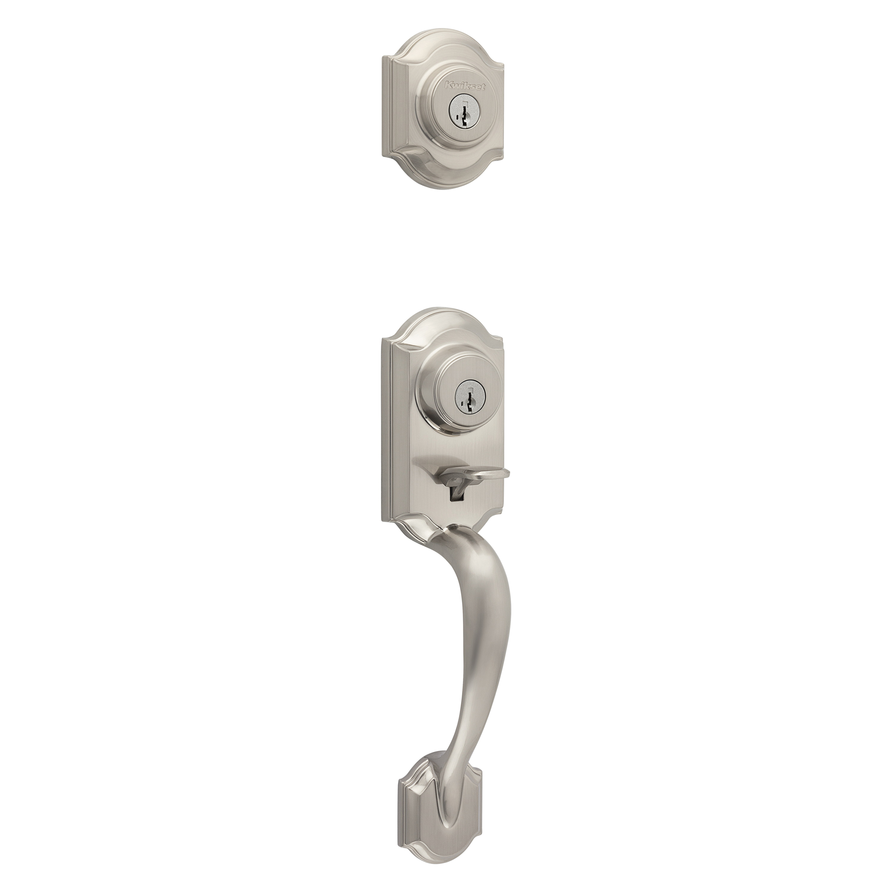 Kwikset 95530-018 Combination Lockset, Satin Nickel, Knob Interior Handle, 2 Grade, Re-Key Technology: SmartKey