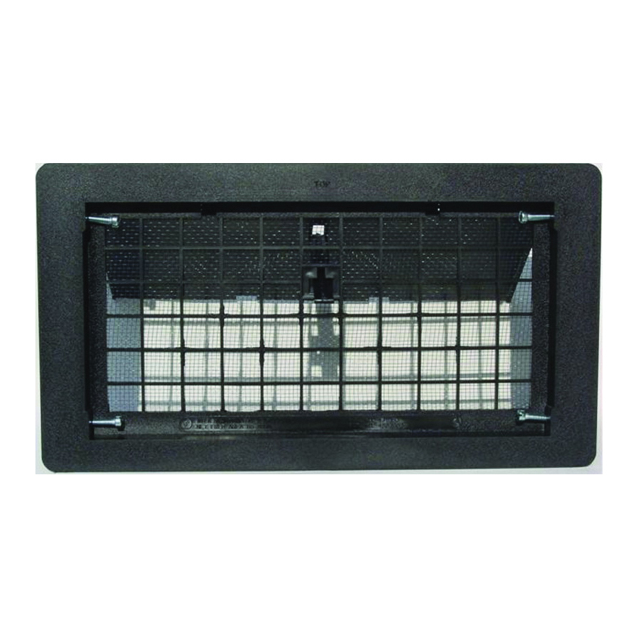 500BL Foundation Vent, 16 in W, 8-1/2 in H, 62 sq-in Net Free Ventilating Area, Plastic, Black