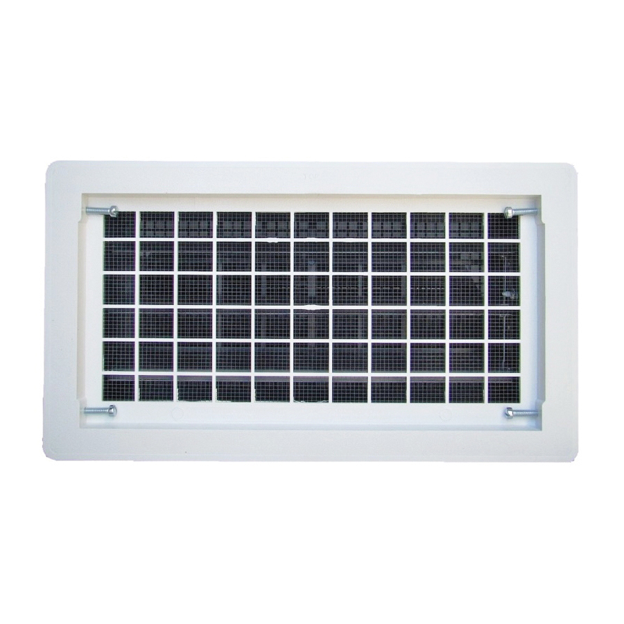 306MWH Foundation Vent, 16 in W, 8 in H, 65 sq-in Net Free Ventilating Area, Mesh Grill, Thermoplastic, White