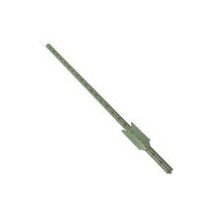 TP125PGN080 T-Post, 8 ft H, 2 in W, 2 in L,Steel, Green/White, Acrylic-Coated