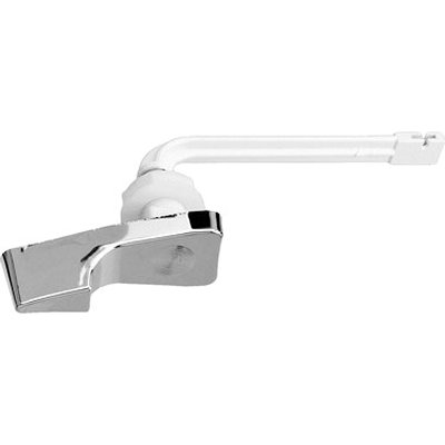 PP836-25 Toilet Flush Lever, Front Mounting, 4 in L Flush Arm, Plastic, Chrome-Plated